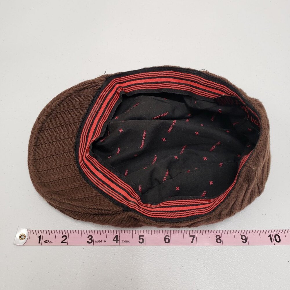 Linea Uomo Mens Brown Cap Hat Size L/XL - Picture 10 of 10
